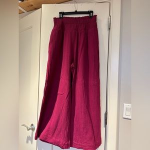 Anthropologie The Somerset Pull-On Pants size medium pink